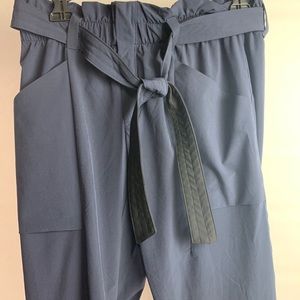 Athleta Skyline Pant Navy Blue Belted